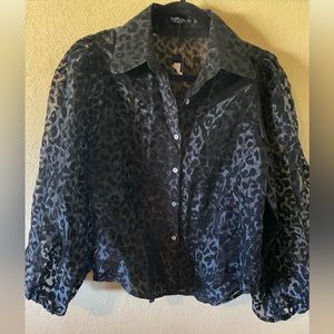 Nasty Gal Collection Cheetah Print Button Down Blouse